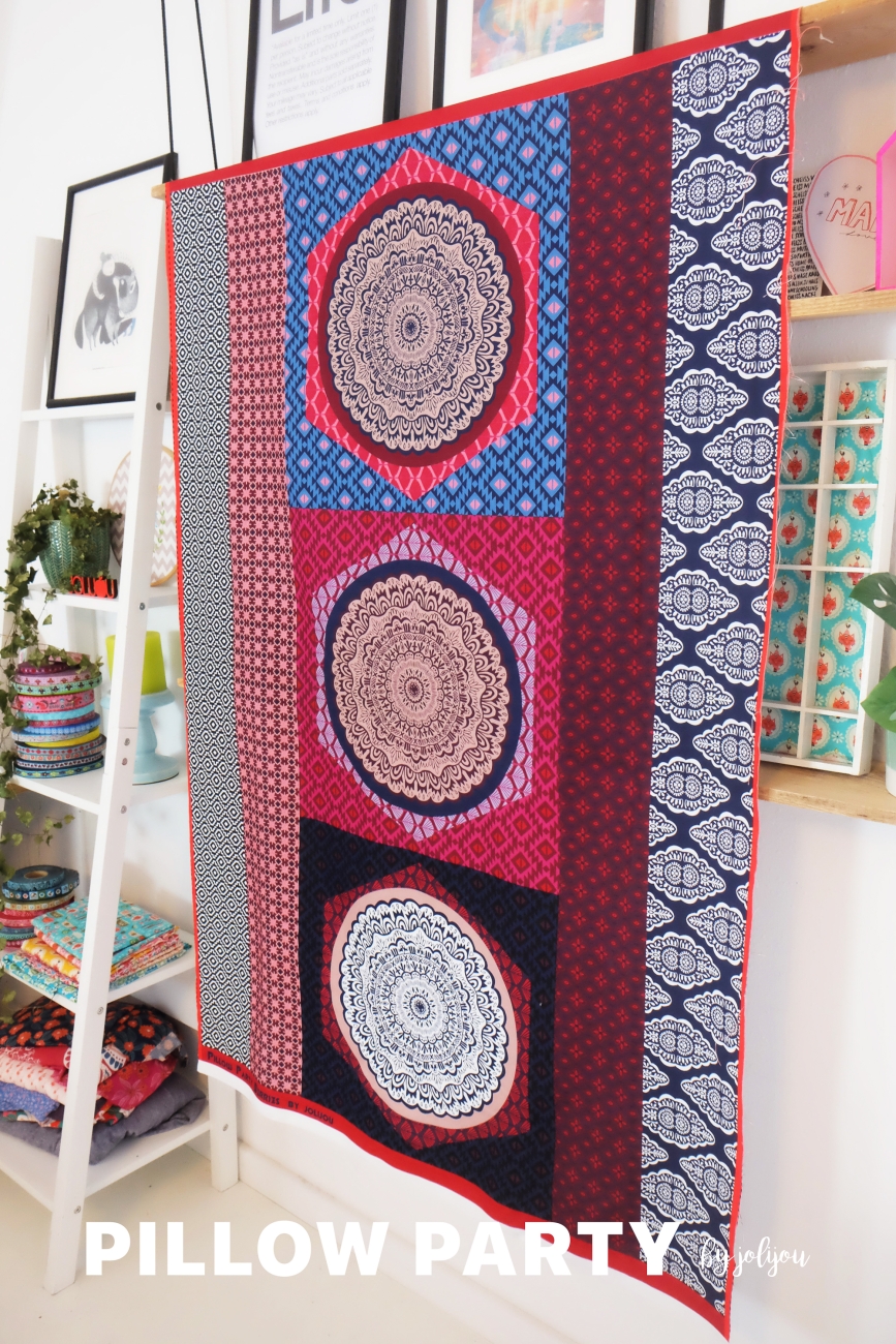 Canvas Swafing -  Pillow Party 2023 - Bunt-Bordeaux - by Jolijou - Panel